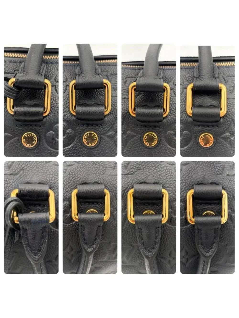 Louis Vuitton Monogram Empreinte Speedy Bandouliere 25 Noir Handbag